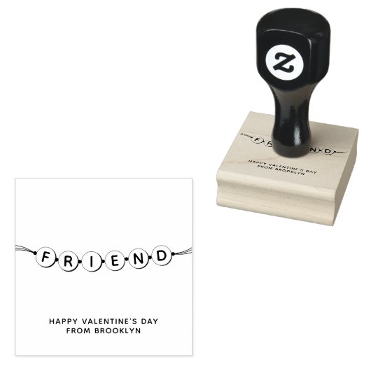 Vriend leuke vriendschapsarmband Valentijnsdag Rubberstempel (Gestempeld)