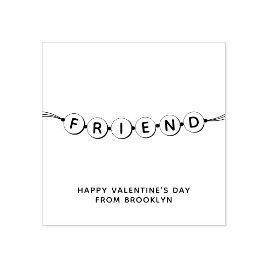 Vriend leuke vriendschapsarmband Valentijnsdag Rubberstempel (Afrduk)