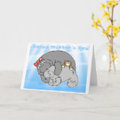 Vriend Manatee, Gelukkig Moederdag Kaart (Gele Bloem)