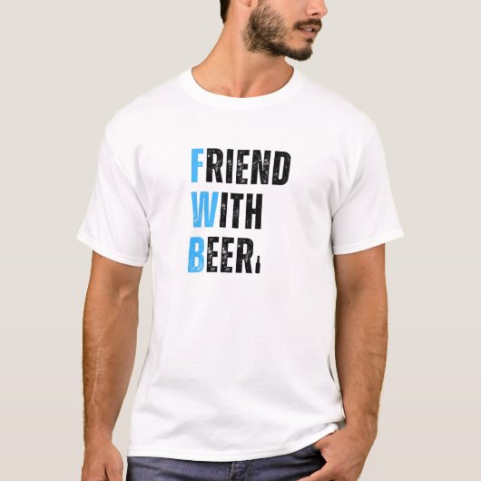 Vriend met bier unisex t-shirt (Voorkant)