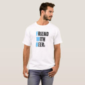 Vriend met bier unisex t-shirt (Voorkant volledig)