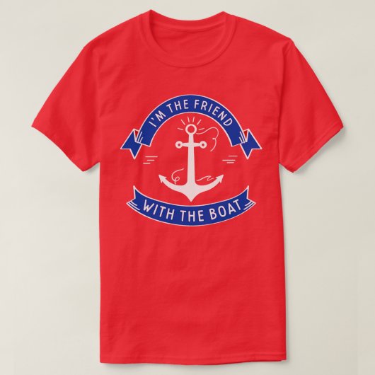Vriend met de boot t-shirt (Design voorkant)