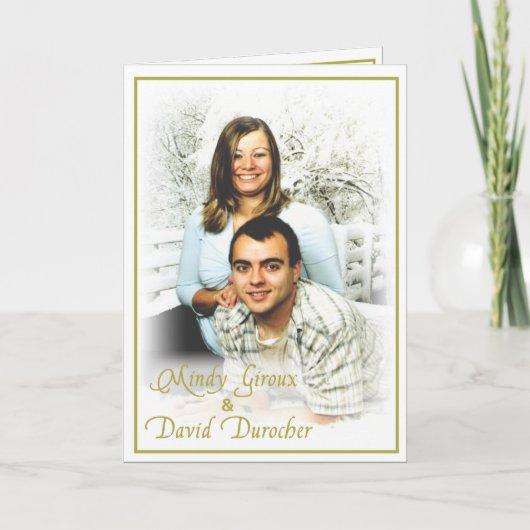 Vriend Mindy's huwelijksuitnodiging! (Voorkant)