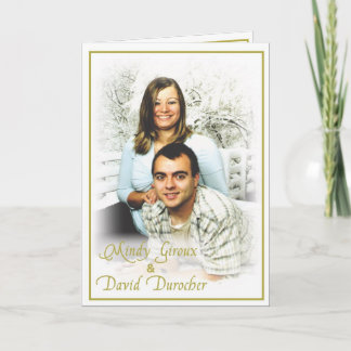 Vriend Mindy's huwelijksuitnodiging!