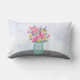 Vriend Moederdag Jar Vase met bloemen Kussen