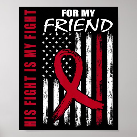 Vriend Multiple Myeloom Bewustzijn Amerikaanse Vla Poster (Voorkant)
