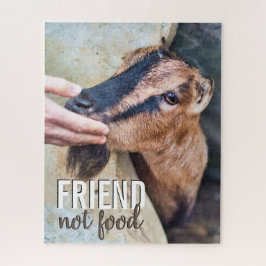 Vriend niet met een afbeelding van schattige geit legpuzzel