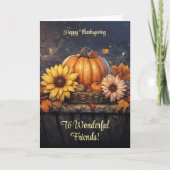 Vriend of vrienden Happy Thanksgiving Herfst Kleur Kaart (Voorkant)