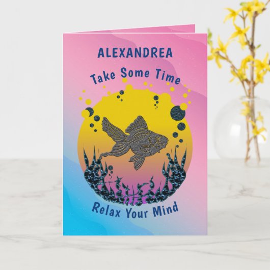 Vriend Ontspan je geest, je verdient het om te per Kaart (Gele Bloem)