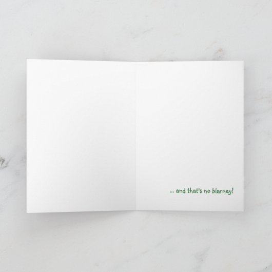 Vriend op St. Patrick's Day Schattigee groene olif Kaart (Binnen)