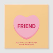 Vriend oranje gesprekshart Valentijns kaart (Voorkant)