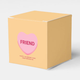 Vriend oranje roze gesprekshart Valentijns Bedankdoosjes