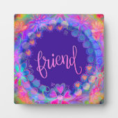 Vriend  Paarse Bloemen Inspirivity Fotoplaat (Voorkant)