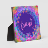 Vriend  Paarse Bloemen Inspirivity Fotoplaat (Voorkant)