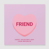 Vriend paarse conversatie hart Valentijns kaart (Voorkant)