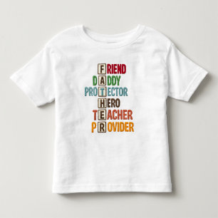 Vriend Papa Beschermer Held Leraar Verzorger Kinder Shirts