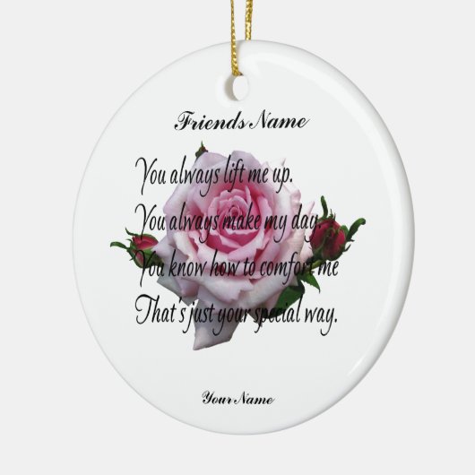 VRIEND QUOTE KERAMISCH ORNAMENT (Links)
