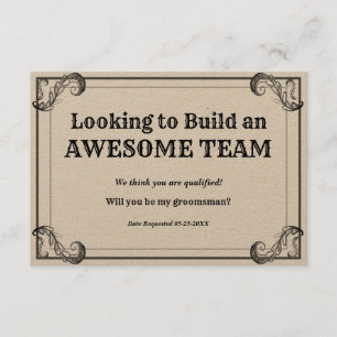 Vriend Request Vintage Team Samenstellen Kaart