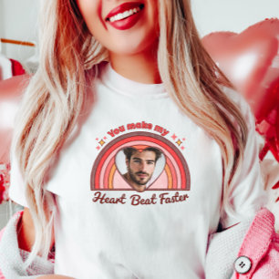 vriend Romantisch T-shirt, aangepaste foto T-shirt