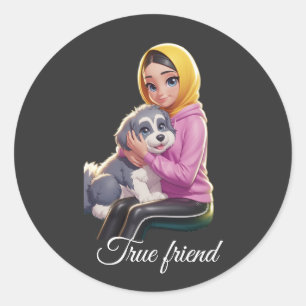 Vriend ronde sticker