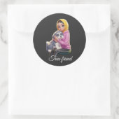 Vriend ronde sticker (Tas)