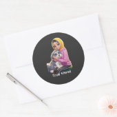 Vriend  ronde sticker (Envelop)