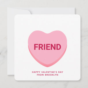 Vriend roze conversatie hart Valentijns kaart