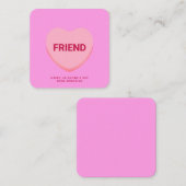 Vriend roze conversatie hart Valentijnsdag kaart (Voorkant / Achterkant)