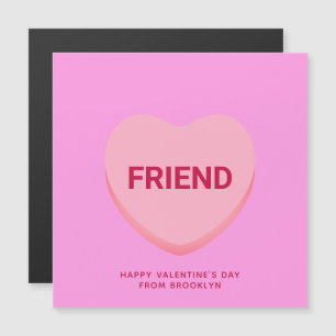 Vriend roze conversiehart Valentijnkaart