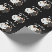 Vriend-schaap Grappig Schaap Pun Donker BG Cadeaupapier (Hoek)