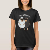 Vriend-schaap Grappig Schaap Pun Donker BG T-shirt (Voorkant)