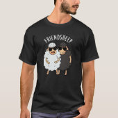 Vriend-schaap Grappig Schaap Pun Donker BG T-shirt (Voorkant)