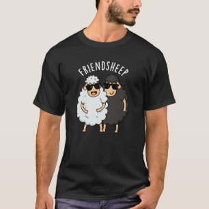 Vriend-schaap Grappig Schaap Pun Donker BG T-shirt
