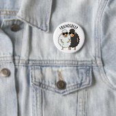 Vriend-schaap Grappige Schaap Pun Ronde Button 5,7 Cm (In situ)