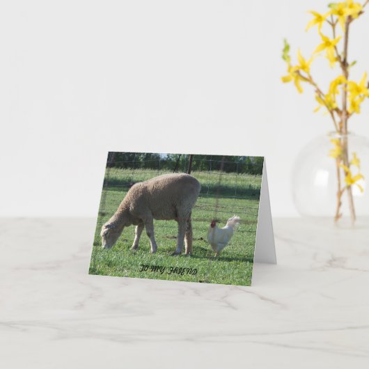 Vriend, Schaap & Kip Kaart (Gele Bloem)