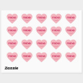Vriend schattig Valentijnsdag aangepaste conversat Hart Sticker (Vel)