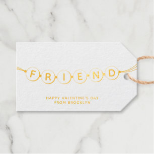 Vriend schattige vriendschap armband lichtblauw ru cadeaulabels