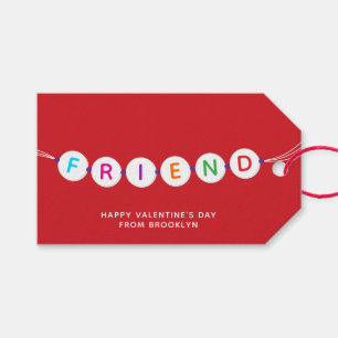 Vriend schattige vriendschapsarmband rood Valentij Cadeaulabel