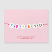 Vriend schattige vriendschapsarmband roze Valentij (Voorkant)