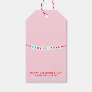 Vriend schattige vriendschapsarmband roze Valentij Cadeaulabel
