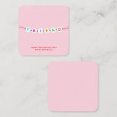 Vriend schattige vriendschapsarmband roze Valentij Informatiekaartje (Voorkant / Achterkant)