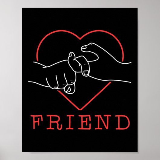 Vriend Schattigee taal Pride Doof bewustzijn Poster (Voorkant)