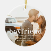 vriend | Sentimentele foto KeepSake Kerstmis Keramisch Ornament (Voorkant)