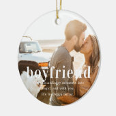 vriend | Sentimentele foto KeepSake Kerstmis Keramisch Ornament (Links)