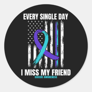 Vriend Suicide Awareness Preventie Amerikaanse vla Ronde Sticker