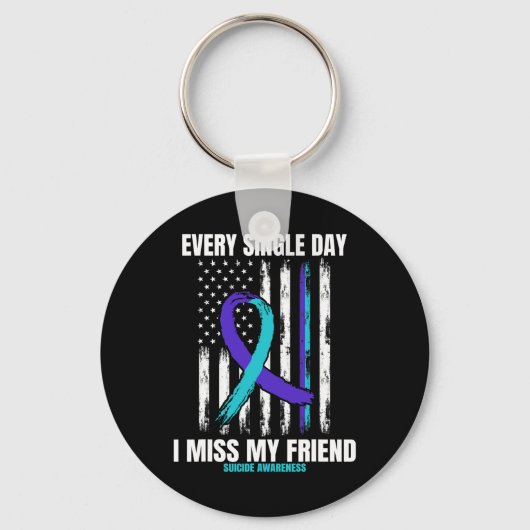 Vriend Suicide Awareness Preventie Amerikaanse vla Sleutelhanger (Voorkant)