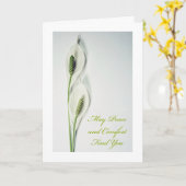 Vriend sympathie voor Peace Lily in Soft Tones Kaa Kaart (Gele Bloem)