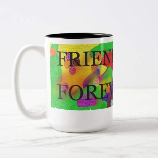VRIEND Tweetonige Mok, 15 oz Tweekleurige Koffiemok (Links)