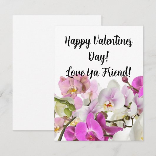 Vriend Valentijns Kaart Platte Nota Notitiekaartje (Voorkant / Achterkant)