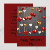 Vriend valentine feestdagenkaart (Voorkant / Achterkant)